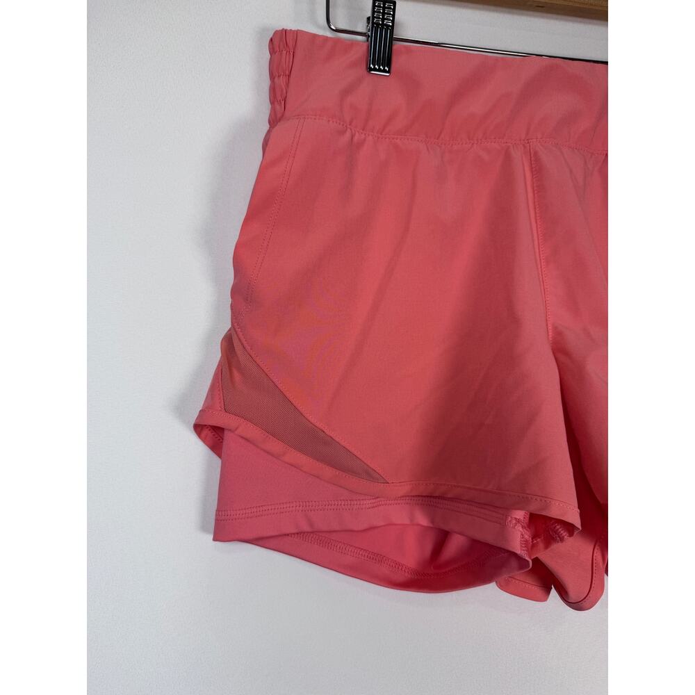 Apana Running Shorts Women’s M Coral Two In One Lined Mesh Athletic Workout - Picture 5 of 7